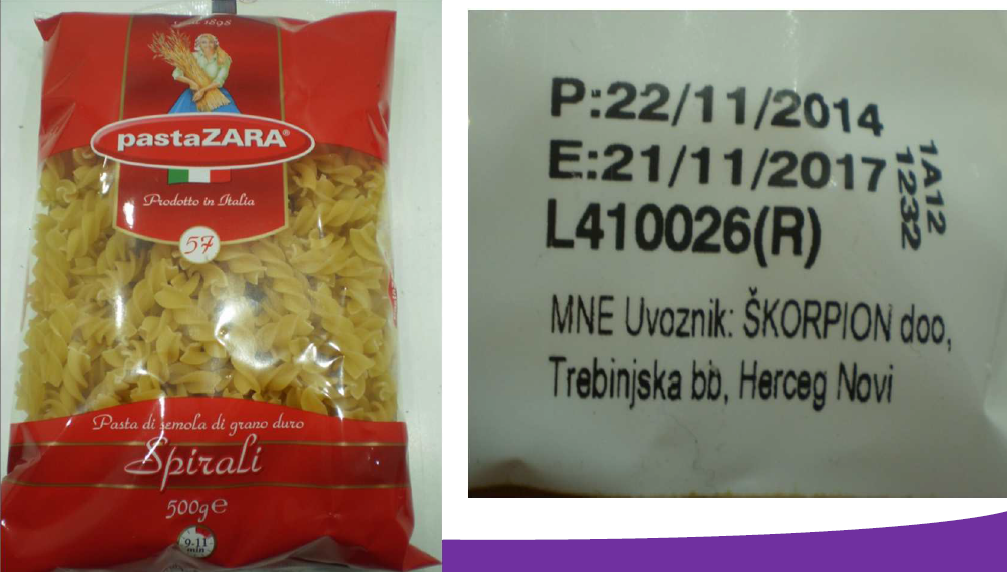 21640 - Varios Pasta stock Europe