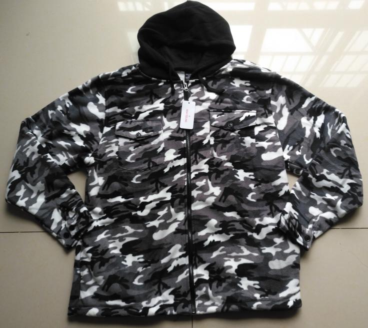 Men's camo polar fleece hoodie ChinaStock offers | GLOBAL STOCKS