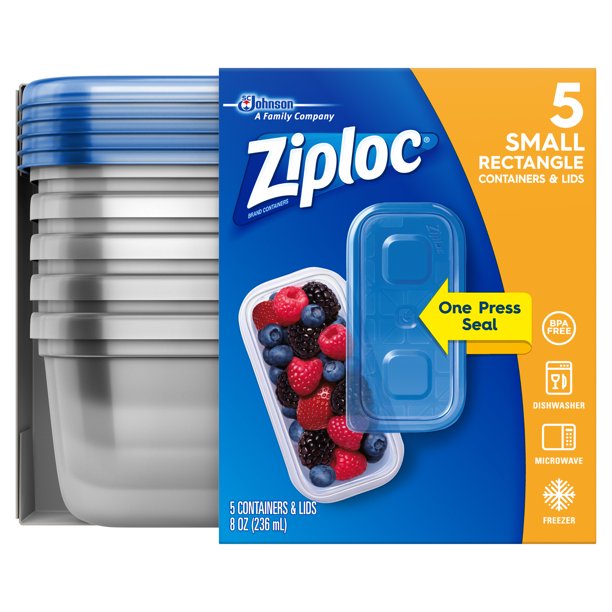 46480 - Ziploc Small Rectangle 8oz Container USA