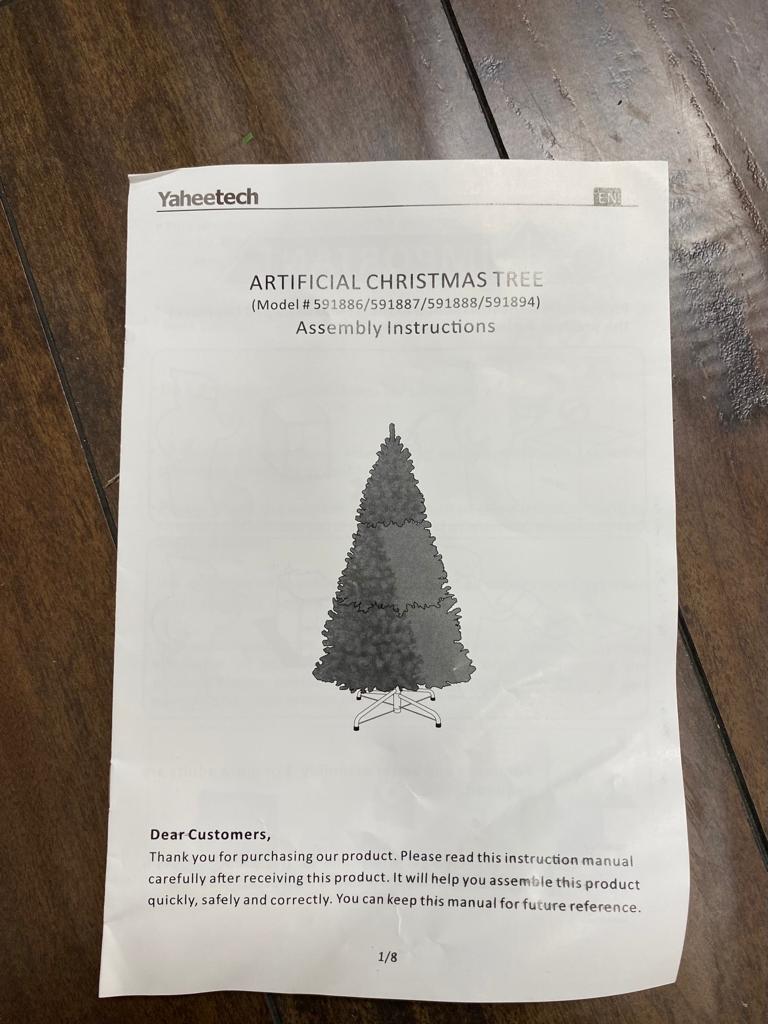 48131 - Yaheetech 6ft Pre-lit Spruce Artificial Christmas Tree USA