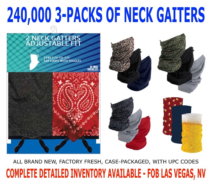 48671 - Neck Gaiters 3 Pack USA