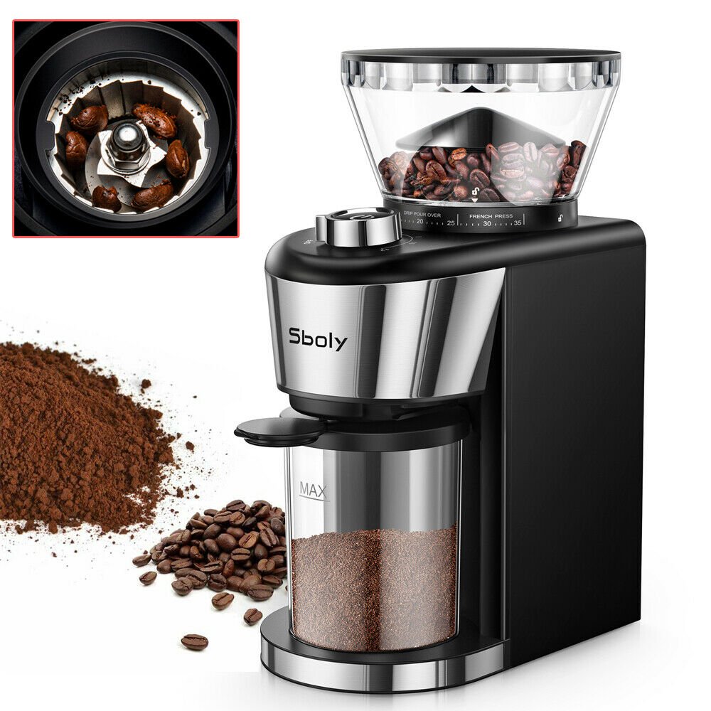 48701 - Conical Burr Coffee Grinder Stainless Steel USA