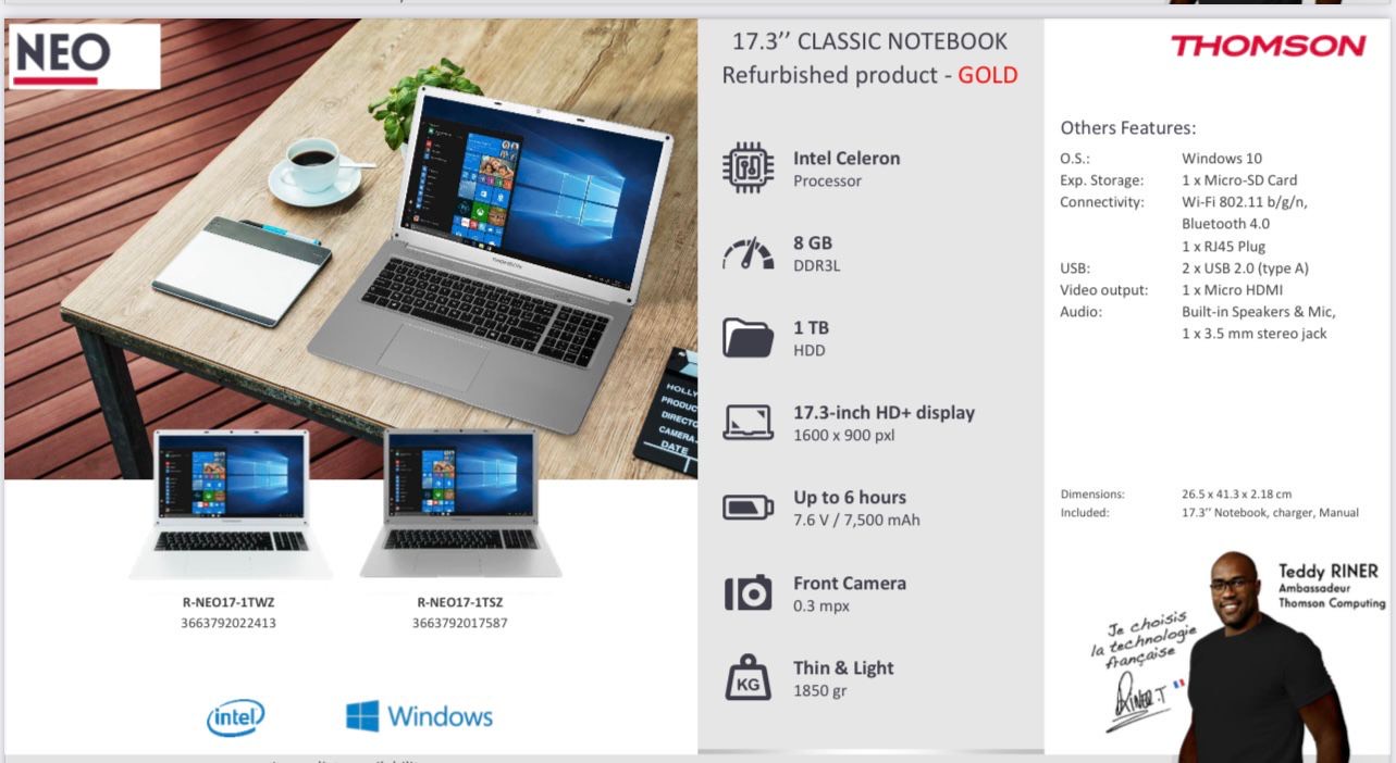 Thomson refurbished Laptops Europe