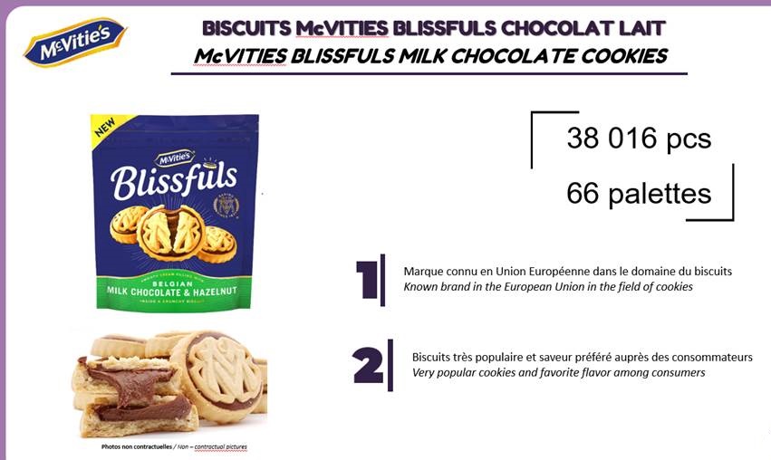 49148 - McVITIES BLISSFULS MILK CHOCOLATE COOKIES