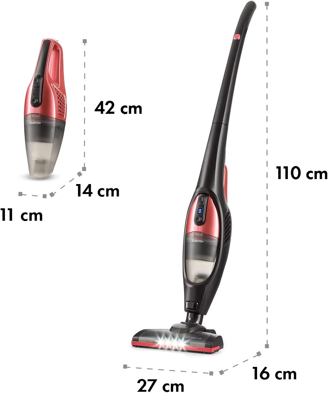 49199 - Klarstein Clean Turismo 2-in-1 Cordless Vacuum Cleaner USA