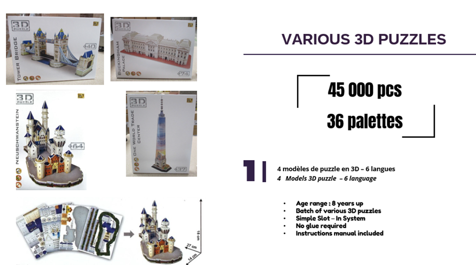 50803 - VARIOUS 3D PUZZLES Europe