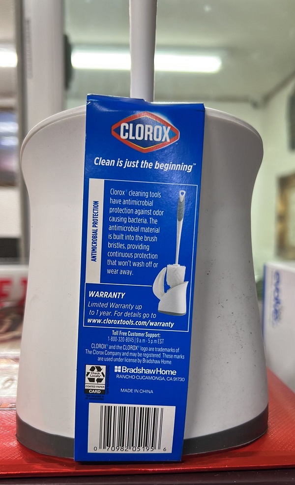 51112 - Clorox Hideaway Bowl Brush and Holder with Basem USA