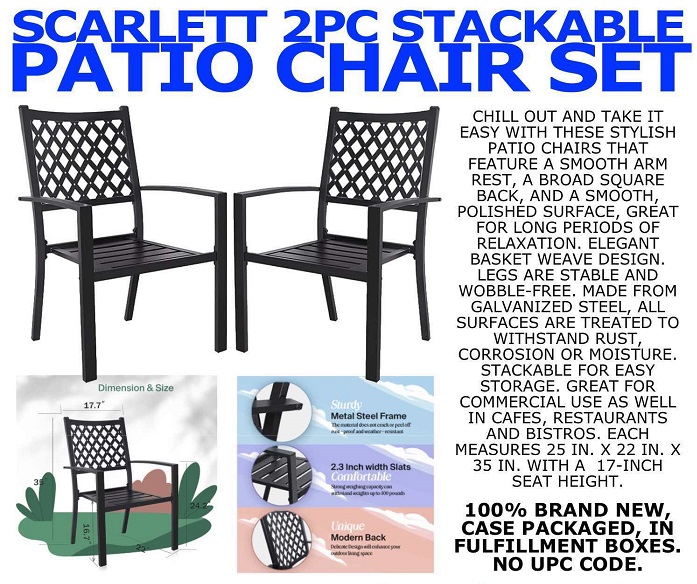 51125 - Scarlett 2pc Patio Chair Sets USA
