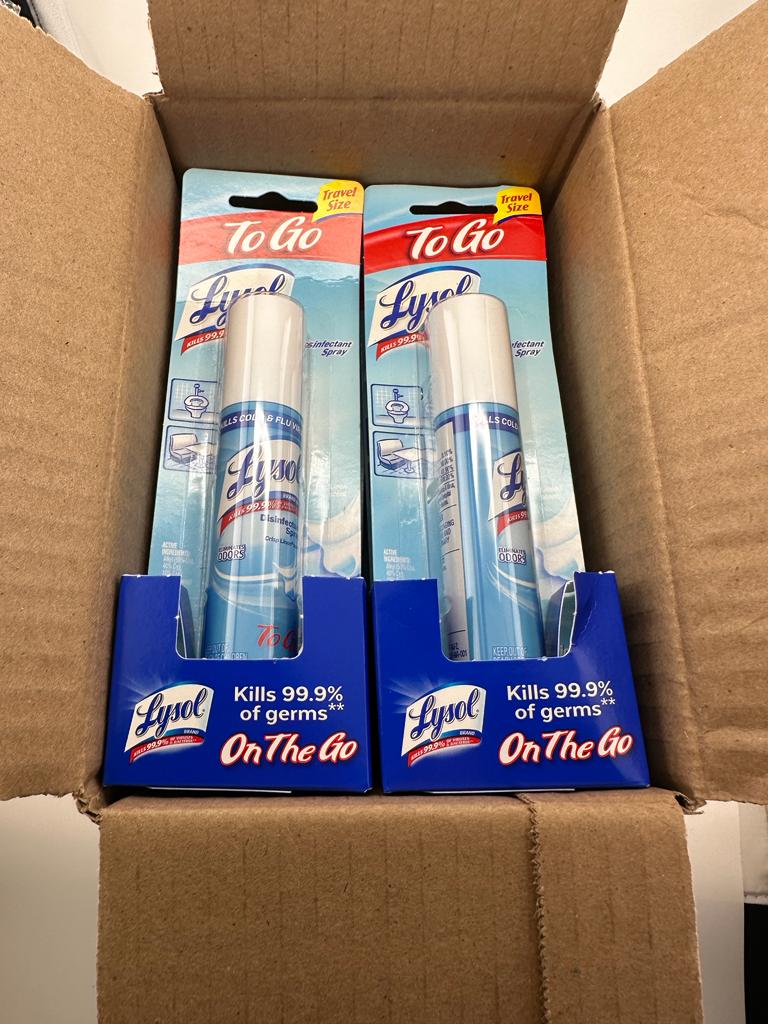 51556 - Lysol to Go Crisp Linen Scent Disinfectant Spray 1 Oz, Travel Size USA