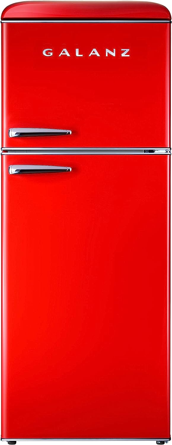 Galanz - Retro 7.6 Cu. Ft Top Freezer Refrigerator - Red USA