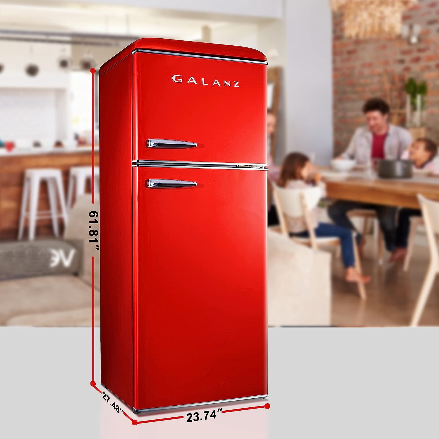 Galanz Retro Red Top Freezer Refrigerator 7.6 cu.ft Fridge – Sheboygan  Discount Warehouse