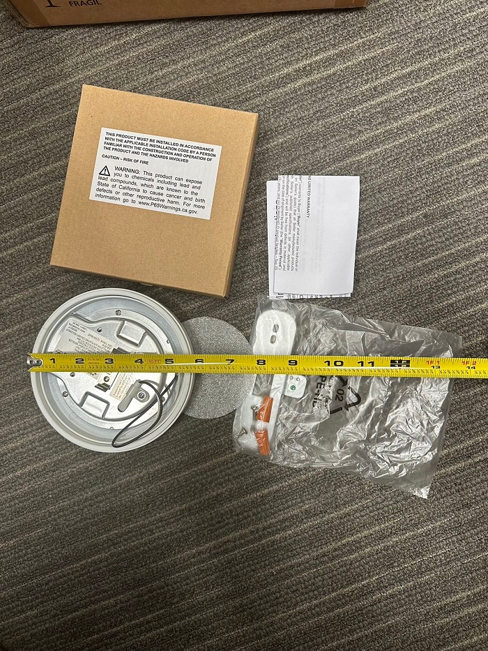 52591 - Progress Lighting 5-1/2" Emblem Collection Surface Mount LED, Aluminum in White USA