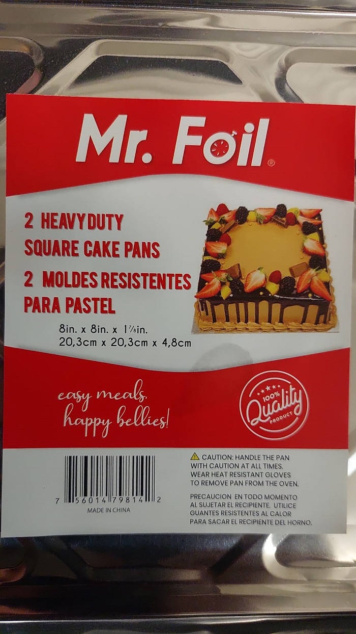 52679 - Mr. Foil 2pk Square Cake Pan USA