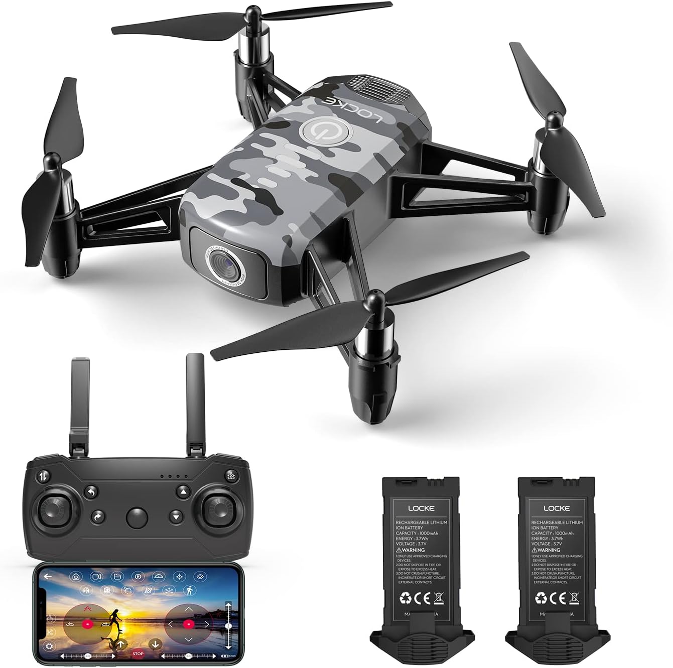 52814 - HR Drone For Kids With 1080p HD FPV Camera USA